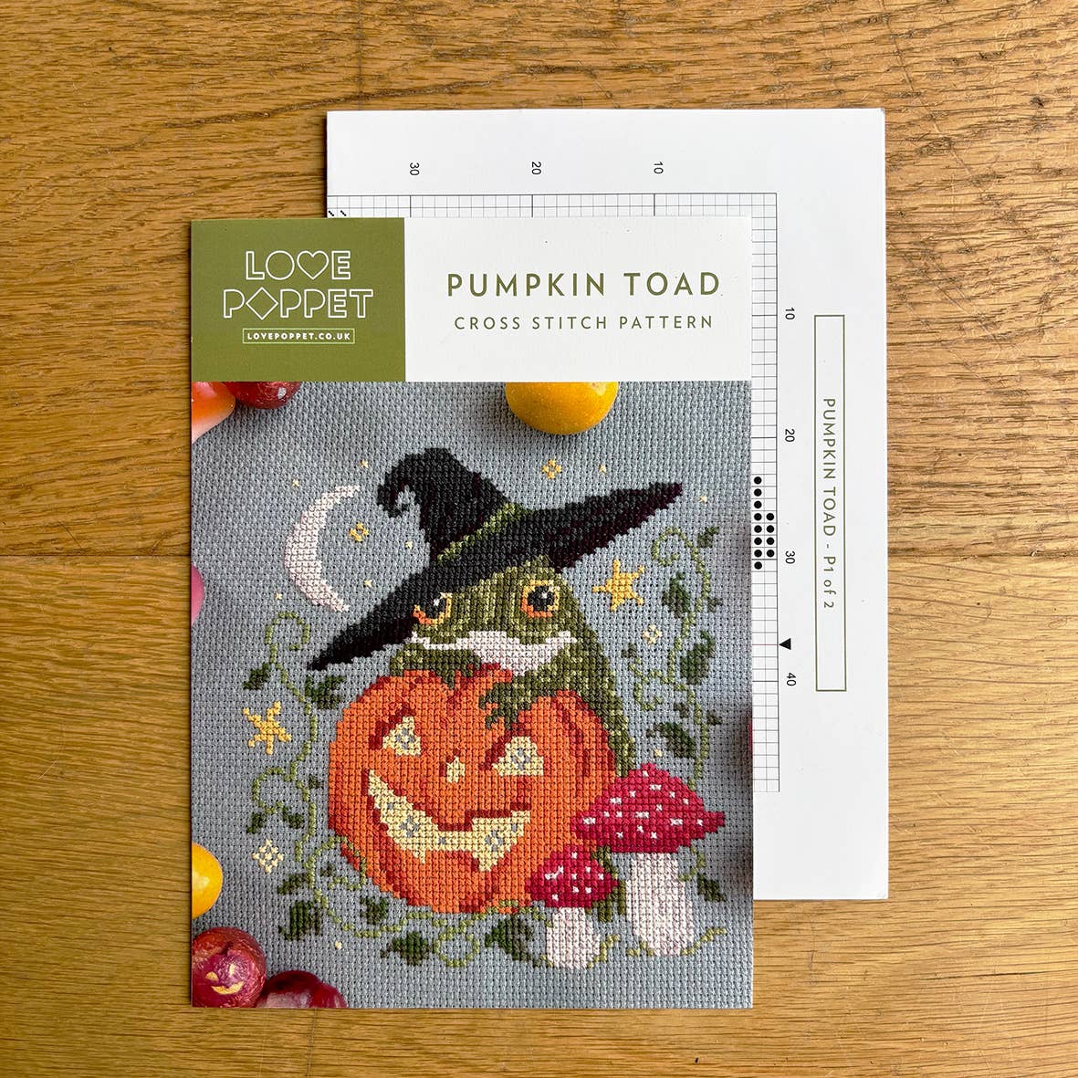 Pumpkin Toad: kit de punto de cruz de Love Poppet