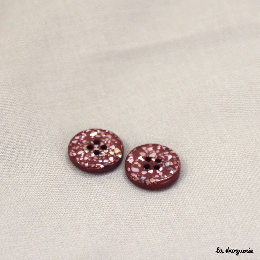 "Pretty Pebbles" Button 15 mm - Button 15 mm: Mustard yellow