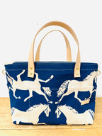 Bolsa tote George – Lorton Trot: Blue de Erin Flett