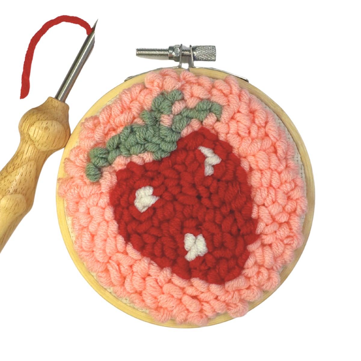 Strawberry DIY Punch Embroidery Kit by Plum Diddle