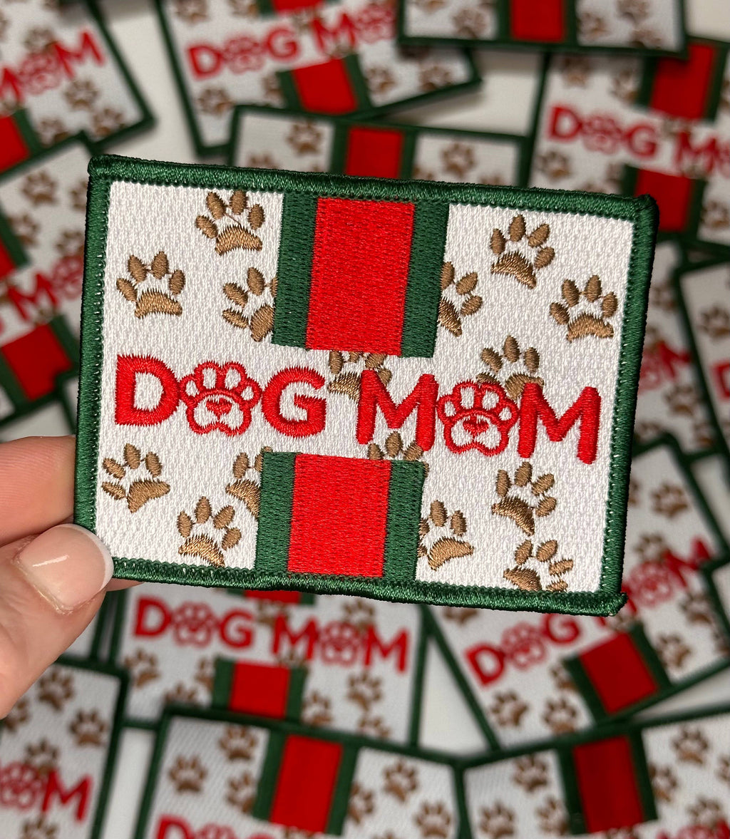Dog Mom Pucci/Gucci, parche de patitas, parche de mamá perruna, parche de perro de Aloe and Milk Boutique