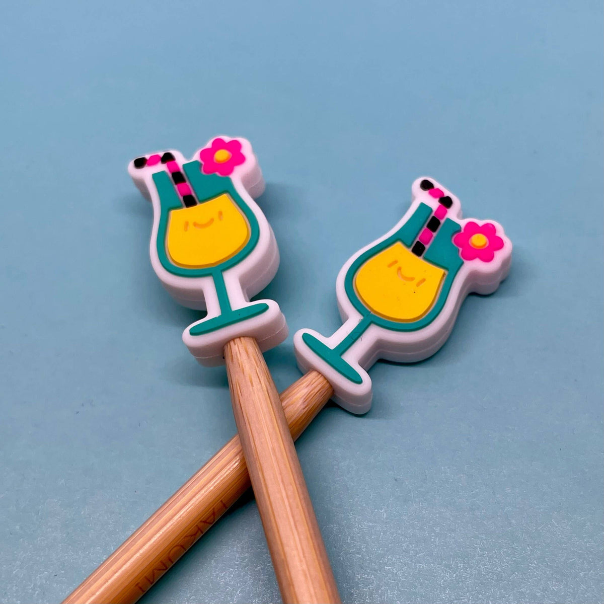 Limonada y mai tai kawaii de verano, bebidas de fiesta, regalo para quienes tejen, de Comma Craft Co