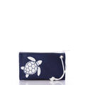 Bolsito de muñeca White on Navy Sea Turtle de Sea Bags