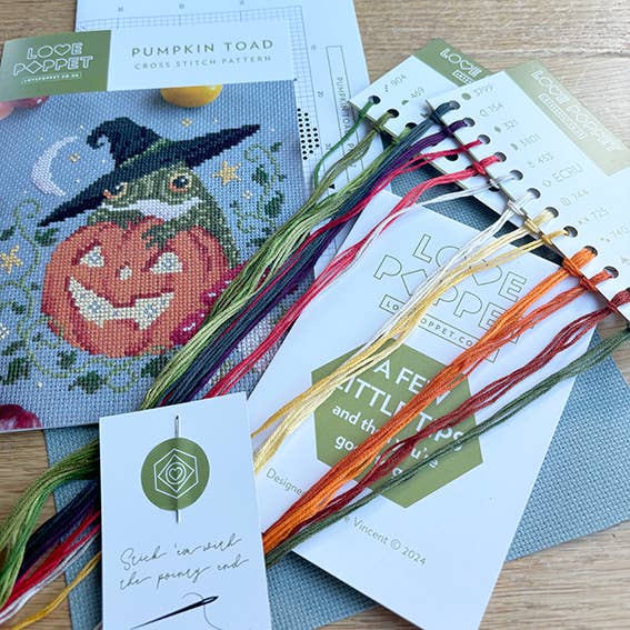 Pumpkin Toad: kit de punto de cruz de Love Poppet