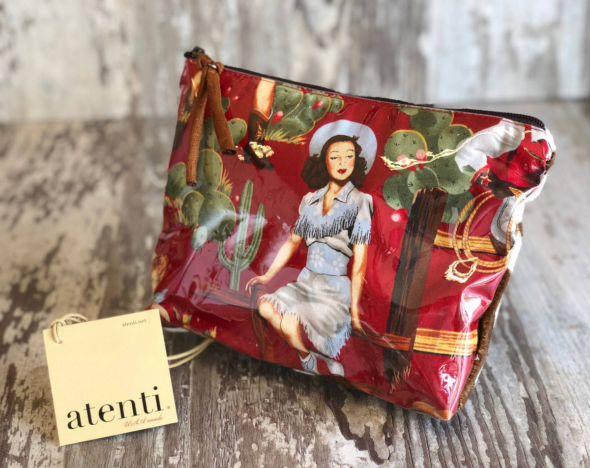 Estuche para accesorios "Western" Pinup Cowgirl de Atenti