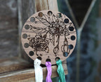 Organizador circular de madera de nogal para hilo de bordar de Sunrise Grove