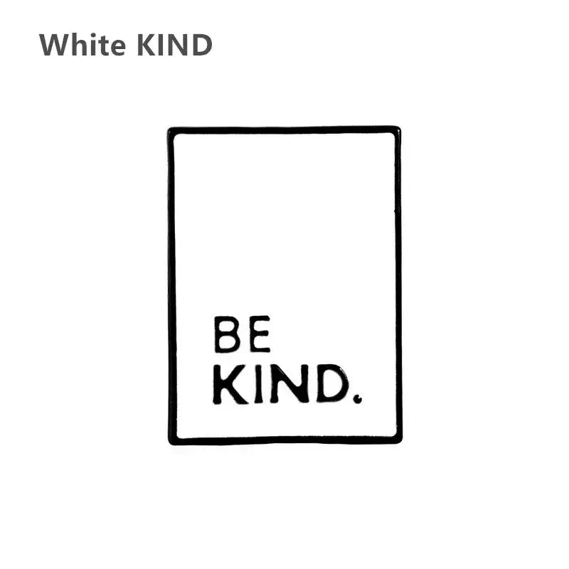 Kindness Pins: BE A NICE HUMAN Backpack/Bag/Clothing: White / Be a Nice Human