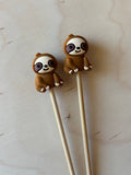 Protectores de puntas para tejer, perezoso 3D, animales tiernos de Comma Craft Co