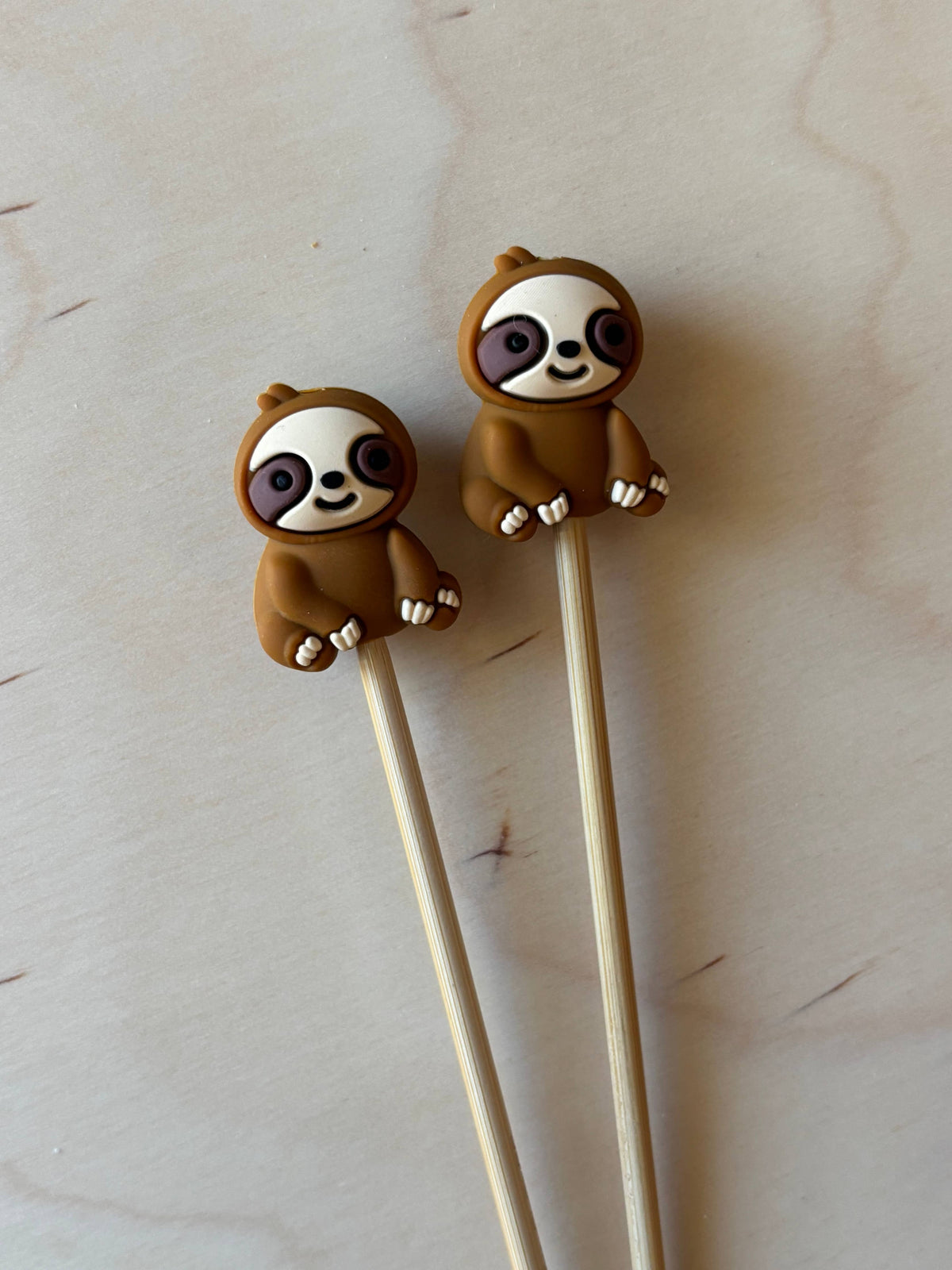 Protectores de puntas para tejer, perezoso 3D, animales tiernos de Comma Craft Co