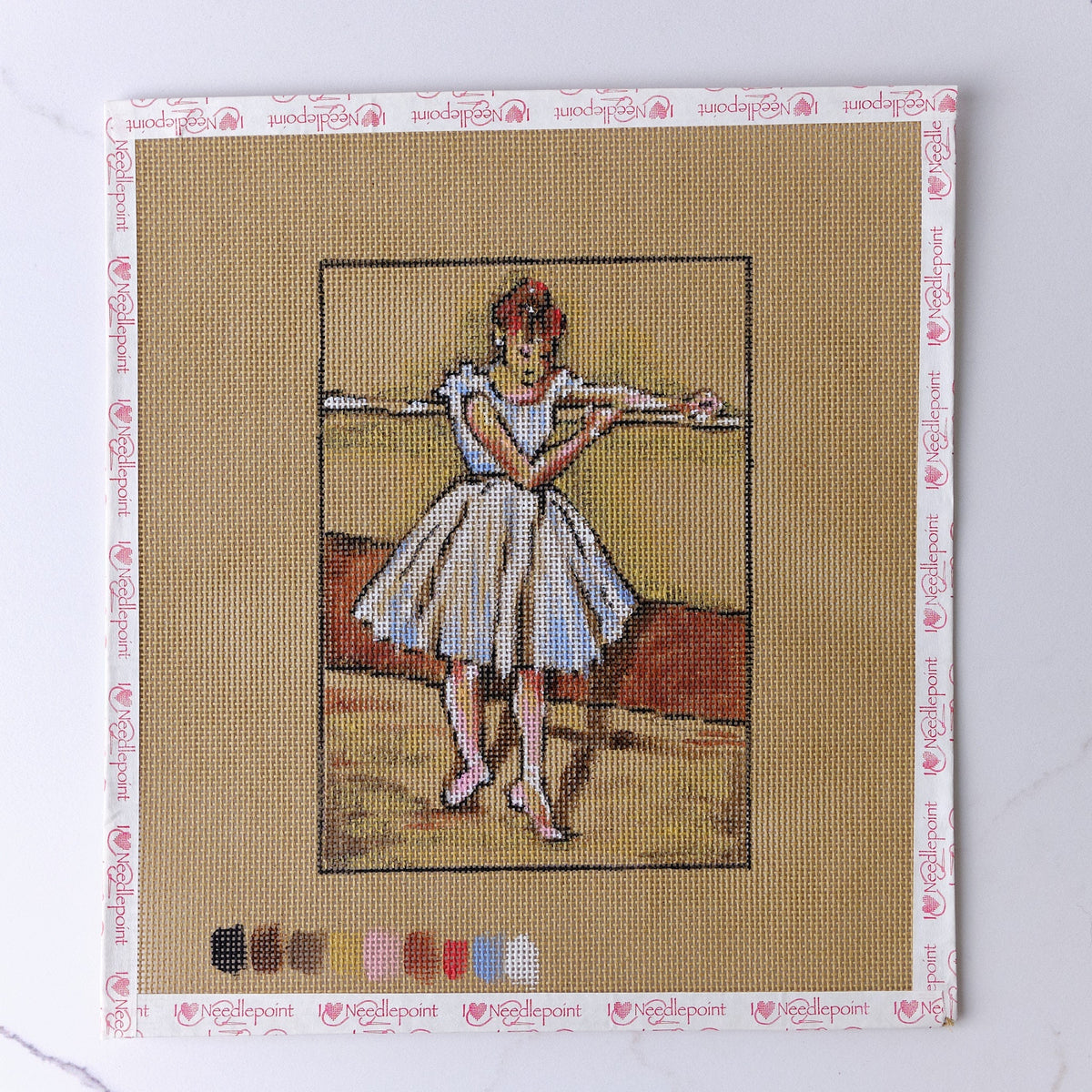 "Dega" - Hand Painted Needlepoint Canvas by HM Nabavian