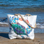 Bolsa tote mediana Watercolor Crab de Sea Bags