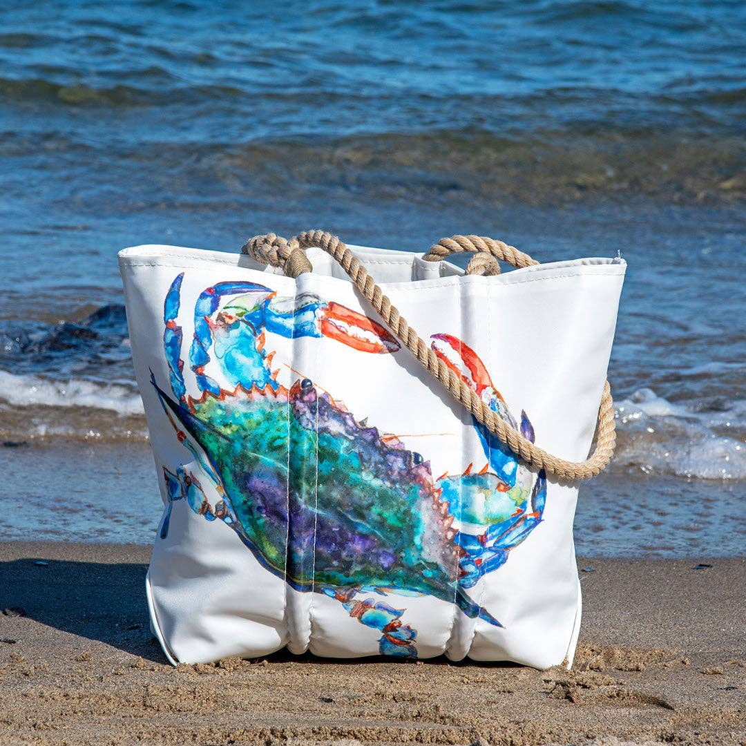 Bolsa tote mediana Watercolor Crab de Sea Bags