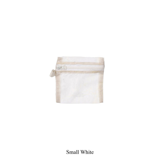 VINTAGE PARACHUTE LIGHT POUCH: White / Small