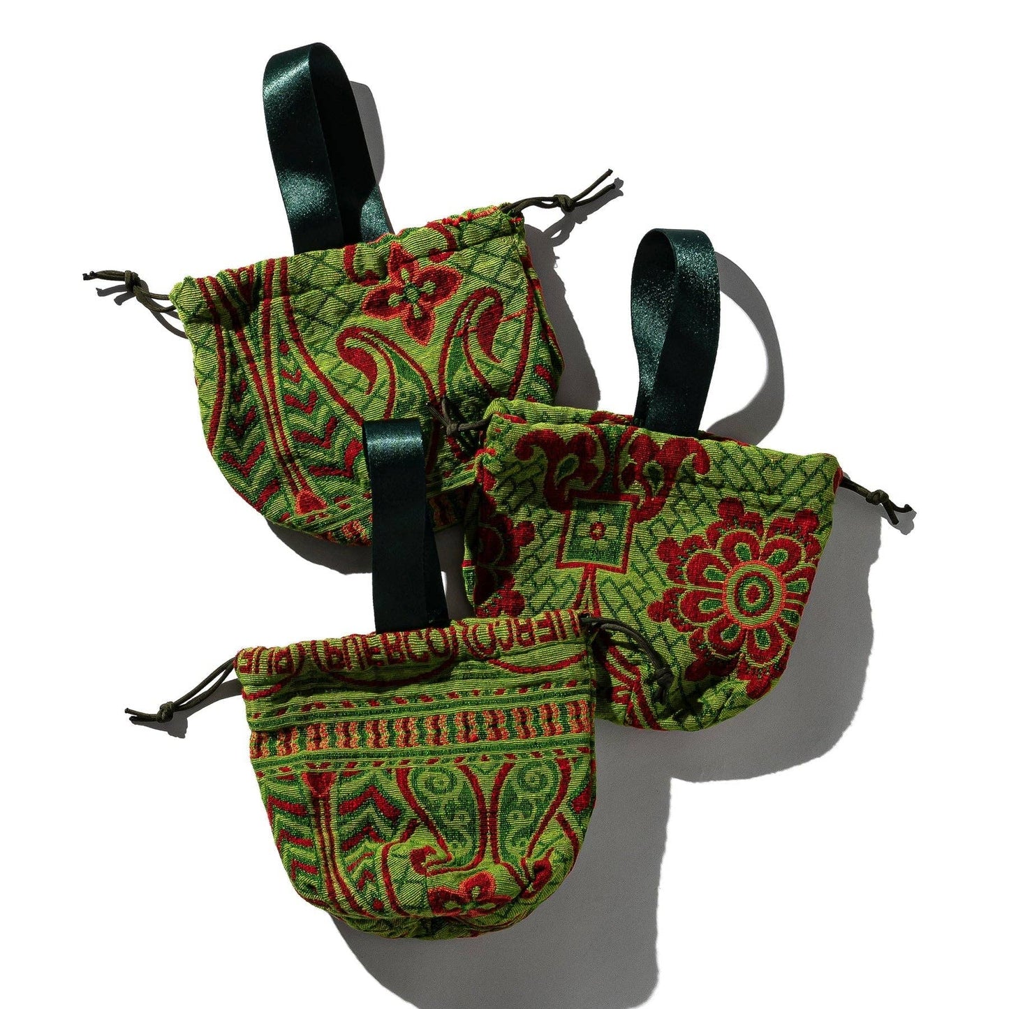 Jacquard Fabric Drawstring Bag