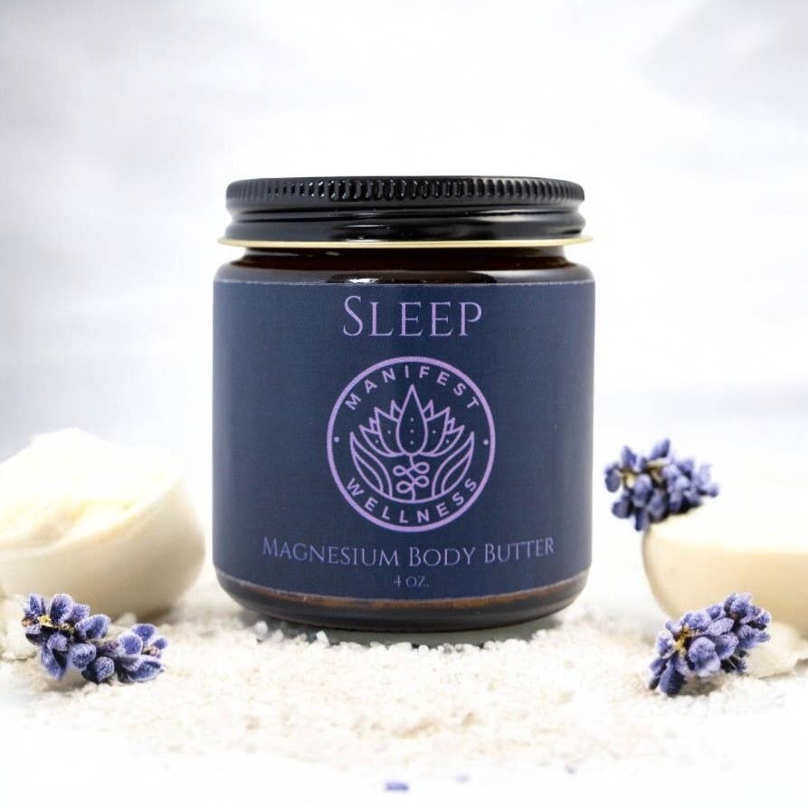 Manteca de magnesio para dormir, con ingredientes orgánicos de Manifest Wellness