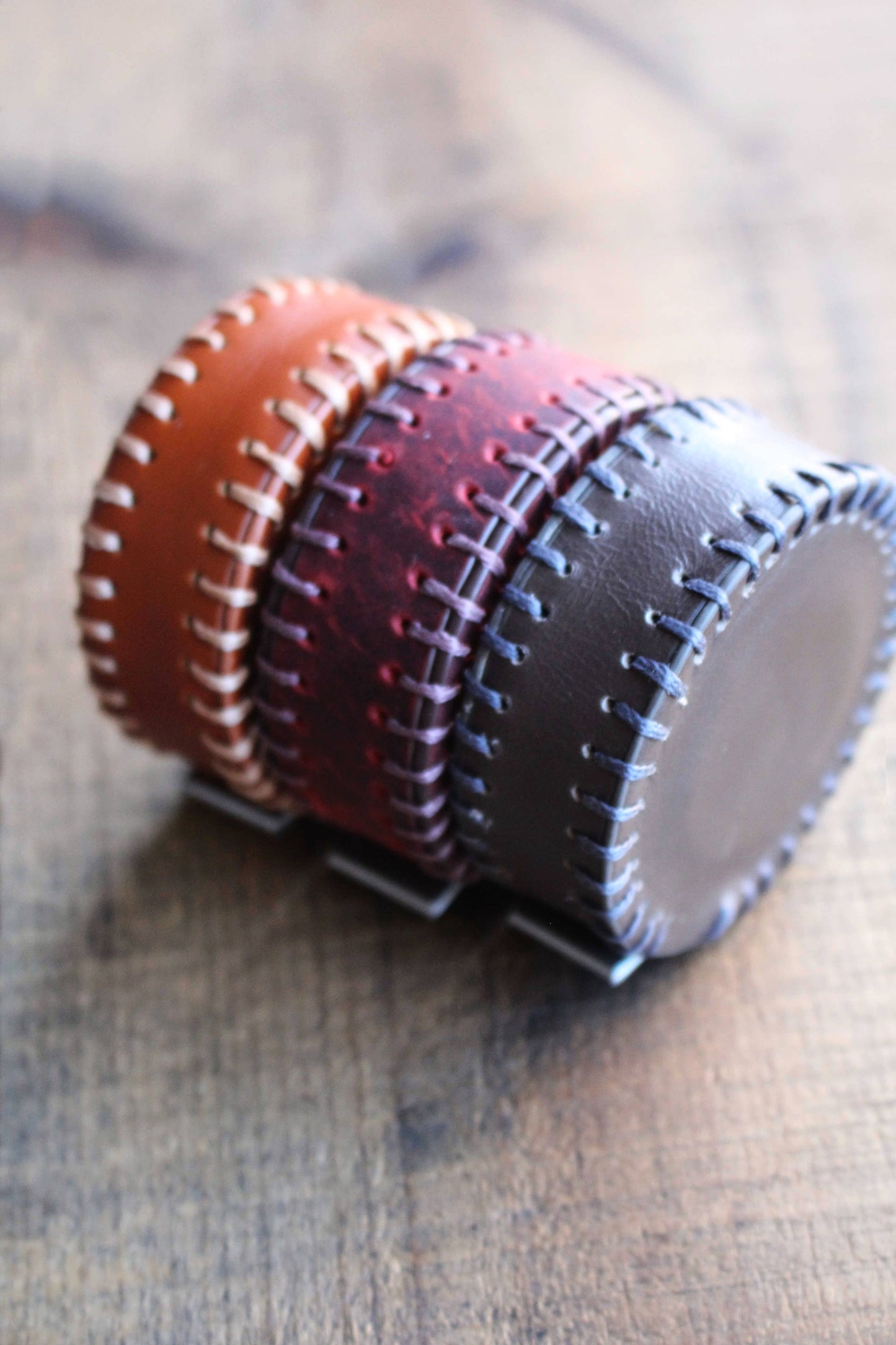 Hand-Stitched Leather Tape Measures
