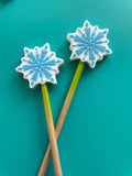 Protectores de puntas para agujas de tejer - copo de nieve, invierno de Comma Craft Co