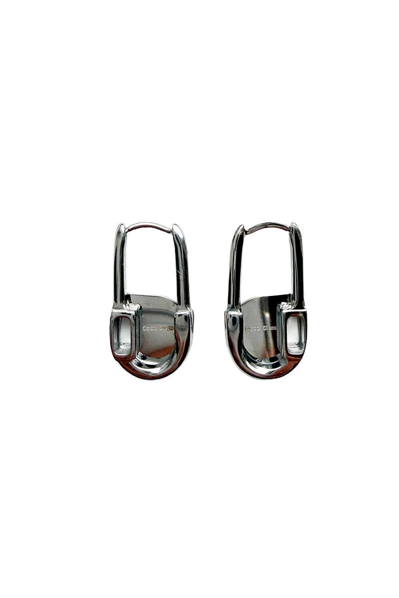 Stitch Marker Earrings in Silver: Pair