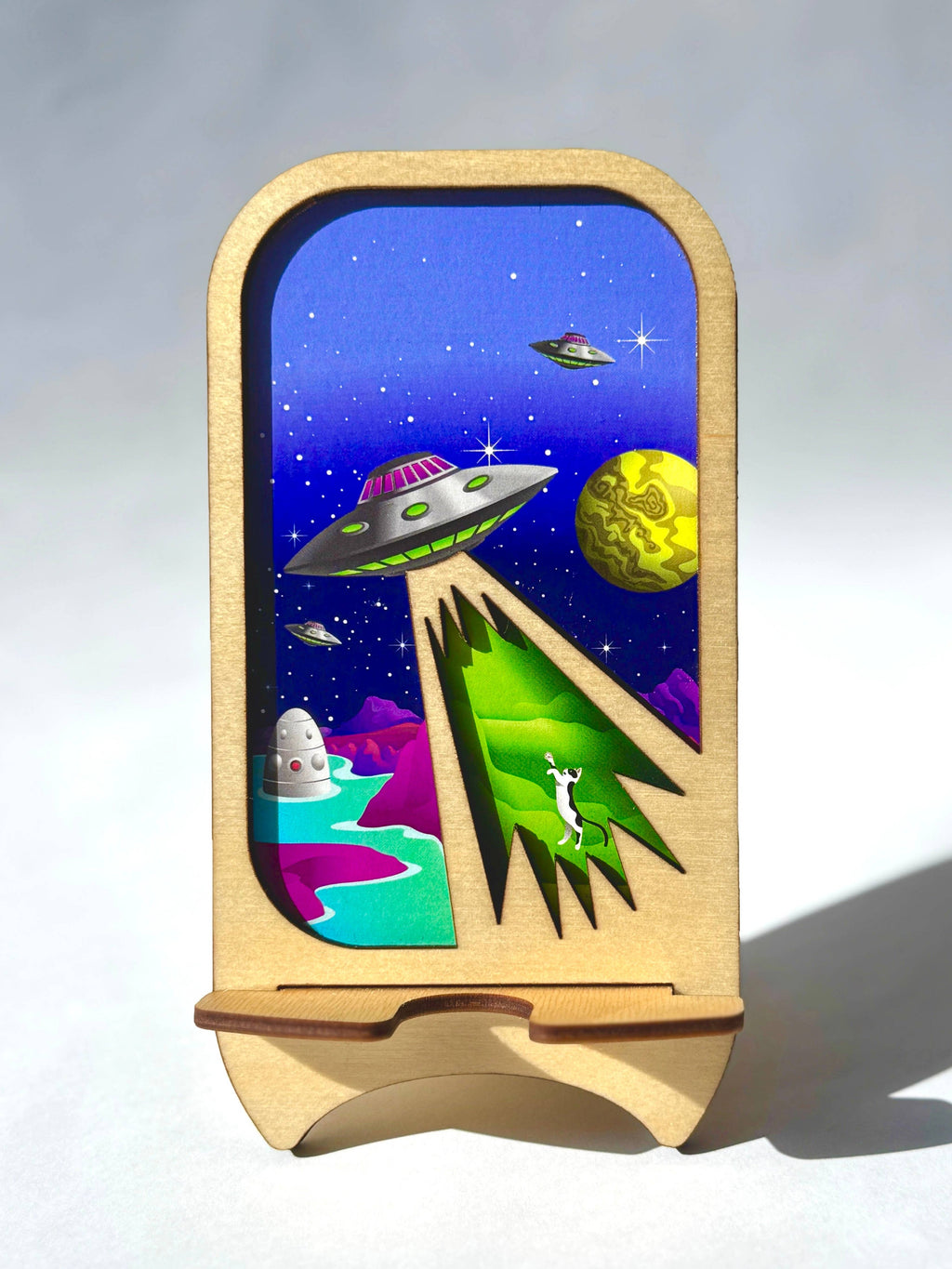 Soporte para teléfono Cosmic de Lemonwood