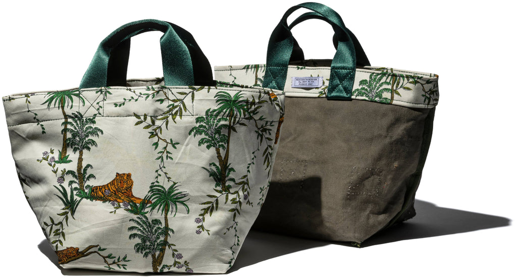 Bolsa de tela de tienda de campaña vintage estampada: Jungle de Puebco