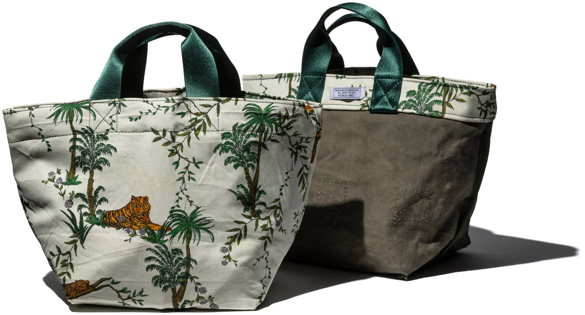 Bolsa de tela de tienda de campaña vintage estampada: Jungle de Puebco