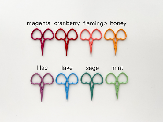 Small Heart scissors, tiny embroidery scissors, little snips: Honey