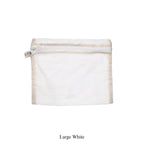 VINTAGE PARACHUTE LIGHT POUCH: White / Small by Puebco