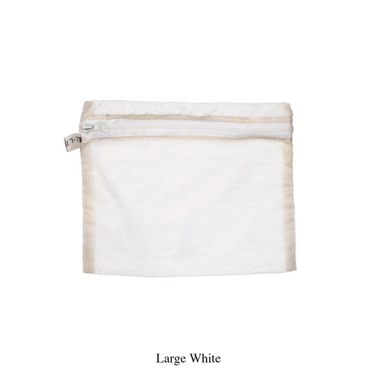 VINTAGE PARACHUTE LIGHT POUCH: White / Large