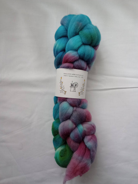 Hand Dyed Roving - Cormo - 100 gram Braids