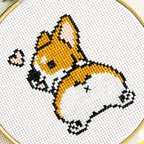 Corgi Butt - Kit de punto de cruz DIY de TheCloudFactory