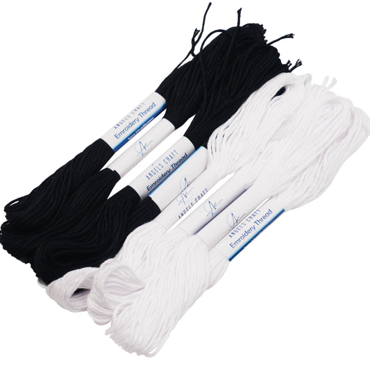 Embroidery Thread, 8-ct Asstd. Colors (3 options available): Black & White