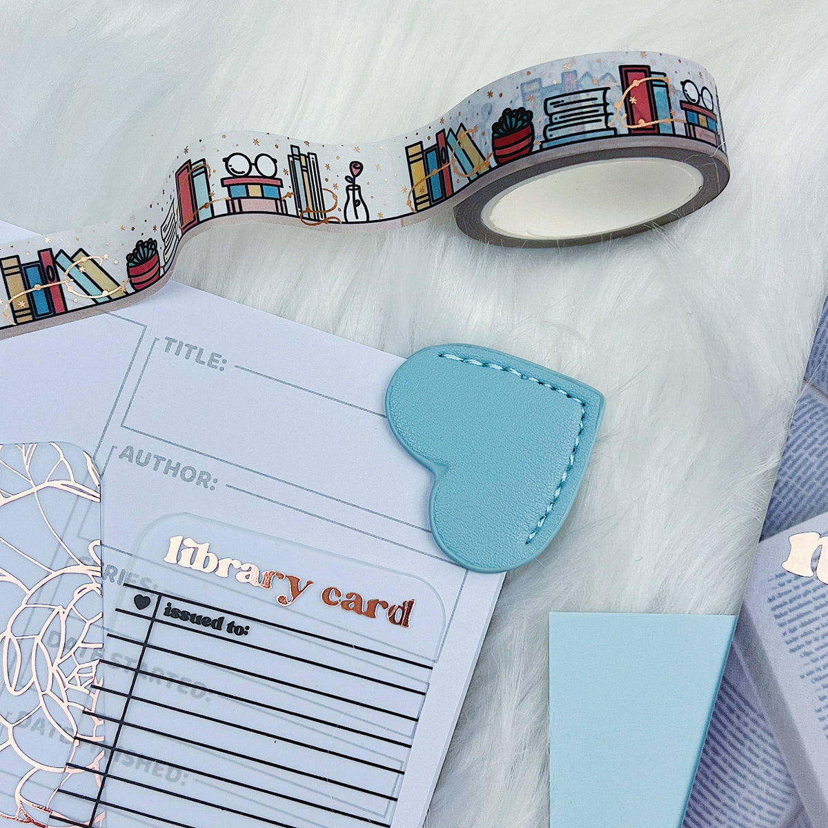 Baby Blue Heart Bookmark by The HoneyBShop