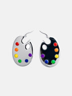 Aretes Paint Palette: Silver de Coco Clem