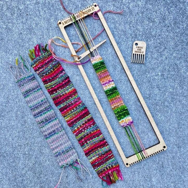 Bookmark/Bracelet Loom kit Small Loom, craft kit weaving