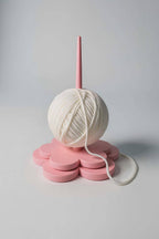 3D Printed Yarn Spinner | Flower Base Yarn Guide |: Light Pink by Loops And Layers