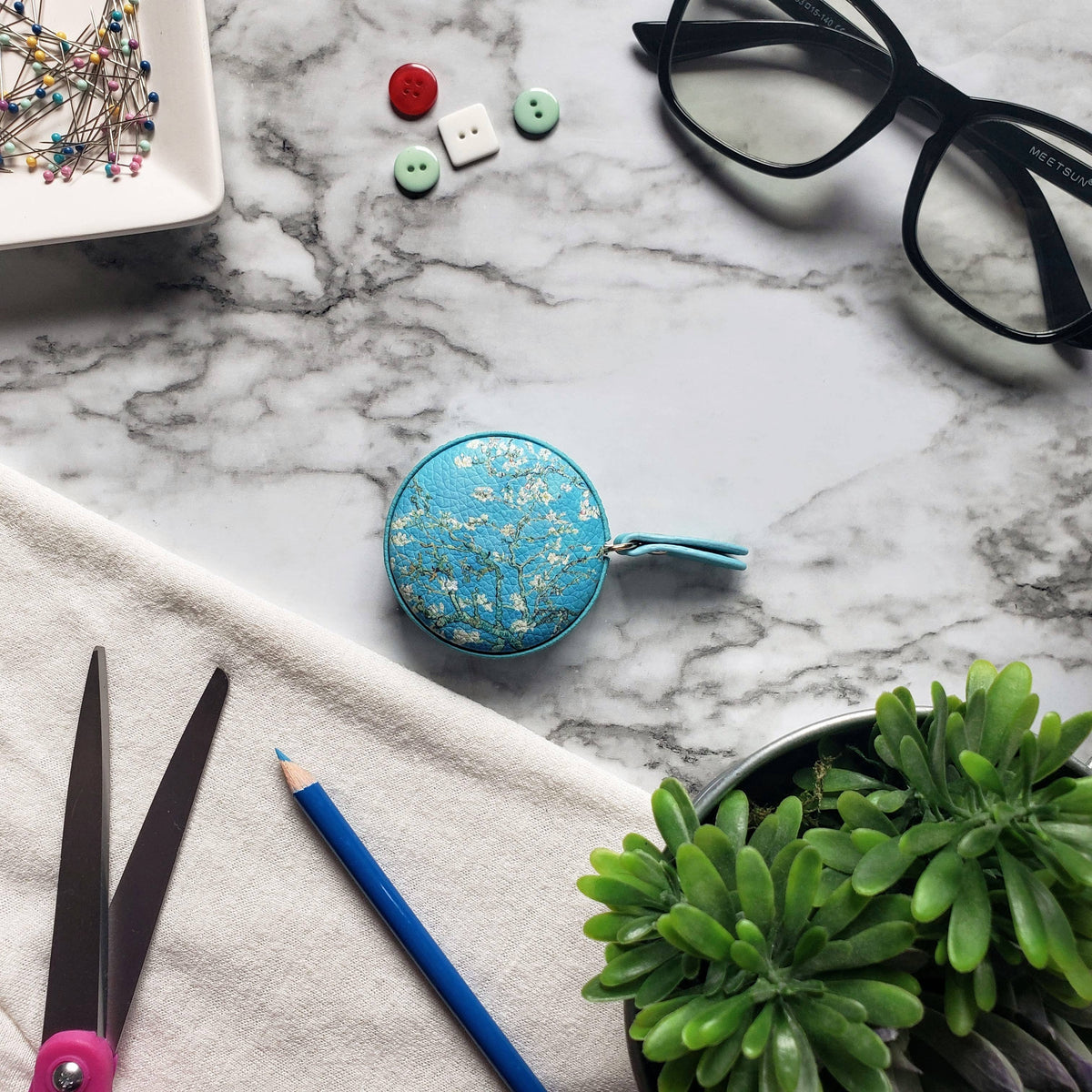 Van Gogh Almond Blossoms Measuring Tape