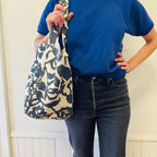 Nueva bolsa tote Boho de lona Vine Black de Erin Flett