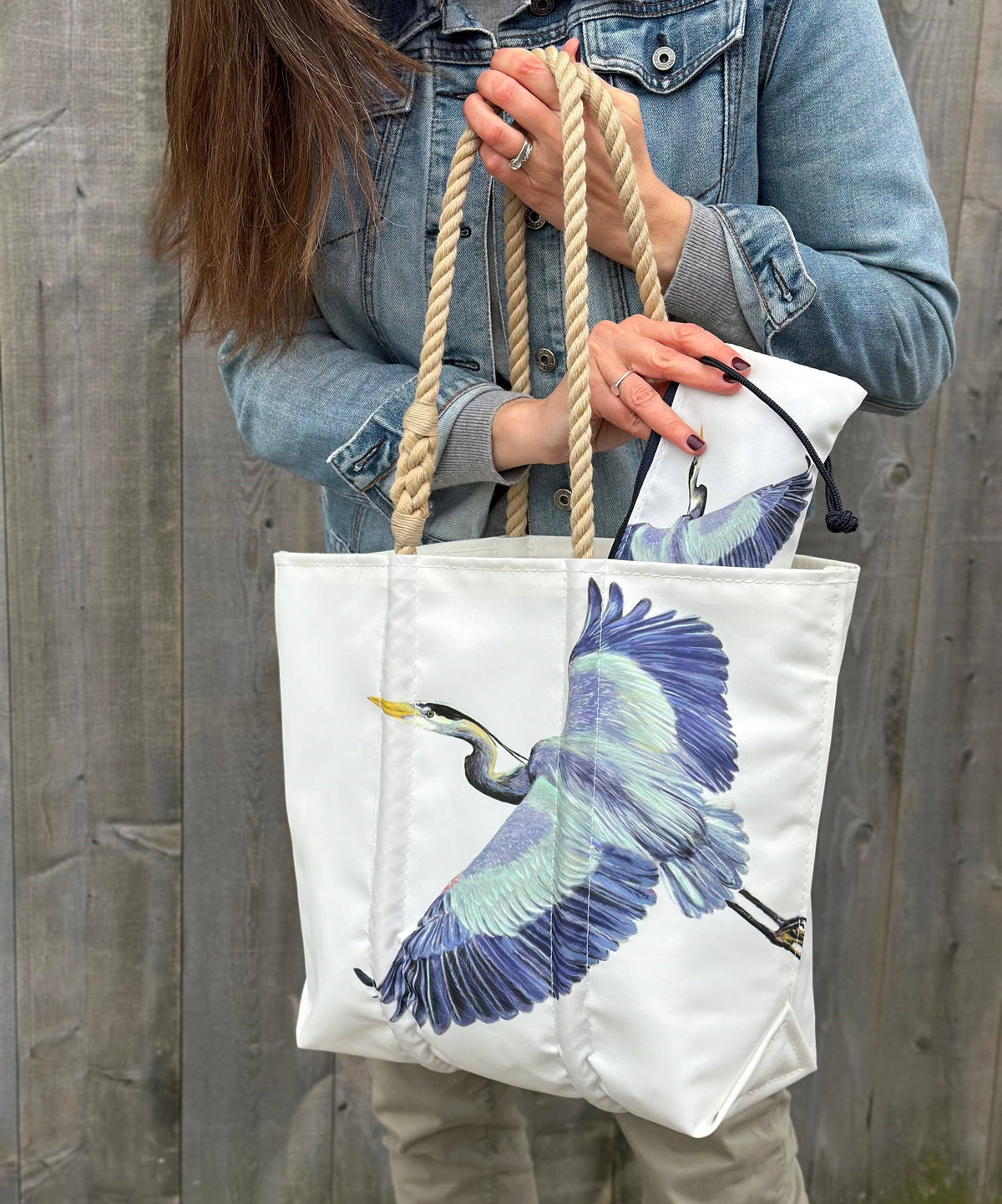 Bolsa tote mediana Great Blue Heron de Sea Bags