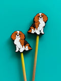 Protectores de puntas para agujas de tejer Cavalier King Charles Spaniel de Comma Craft Co