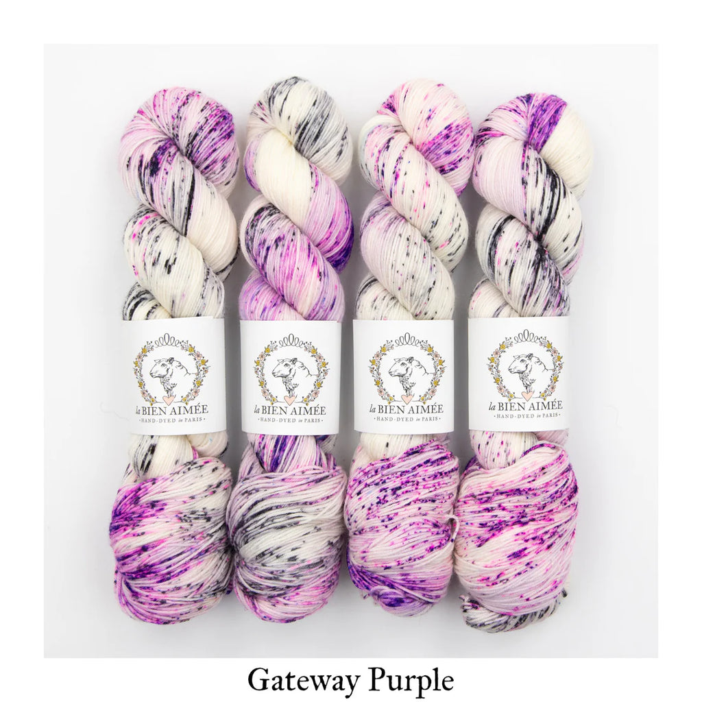 La Bien Aimee - Merino Super Sock, Gateway Purple