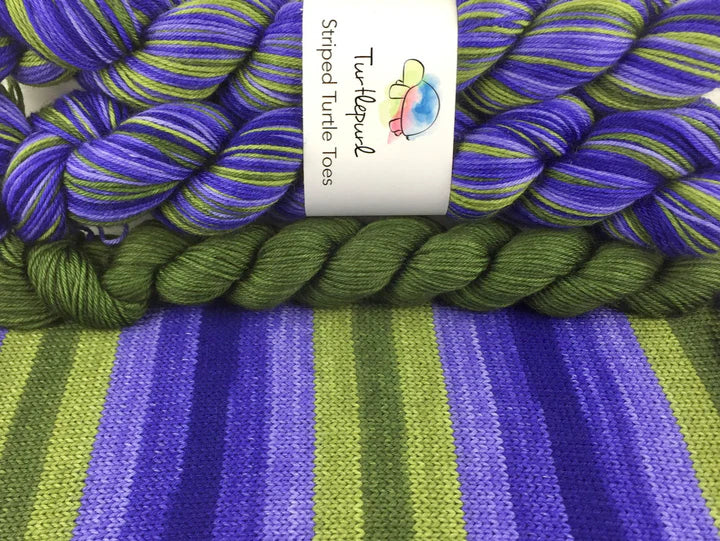 Turtlepurl Striped Turtle Toes, Iris