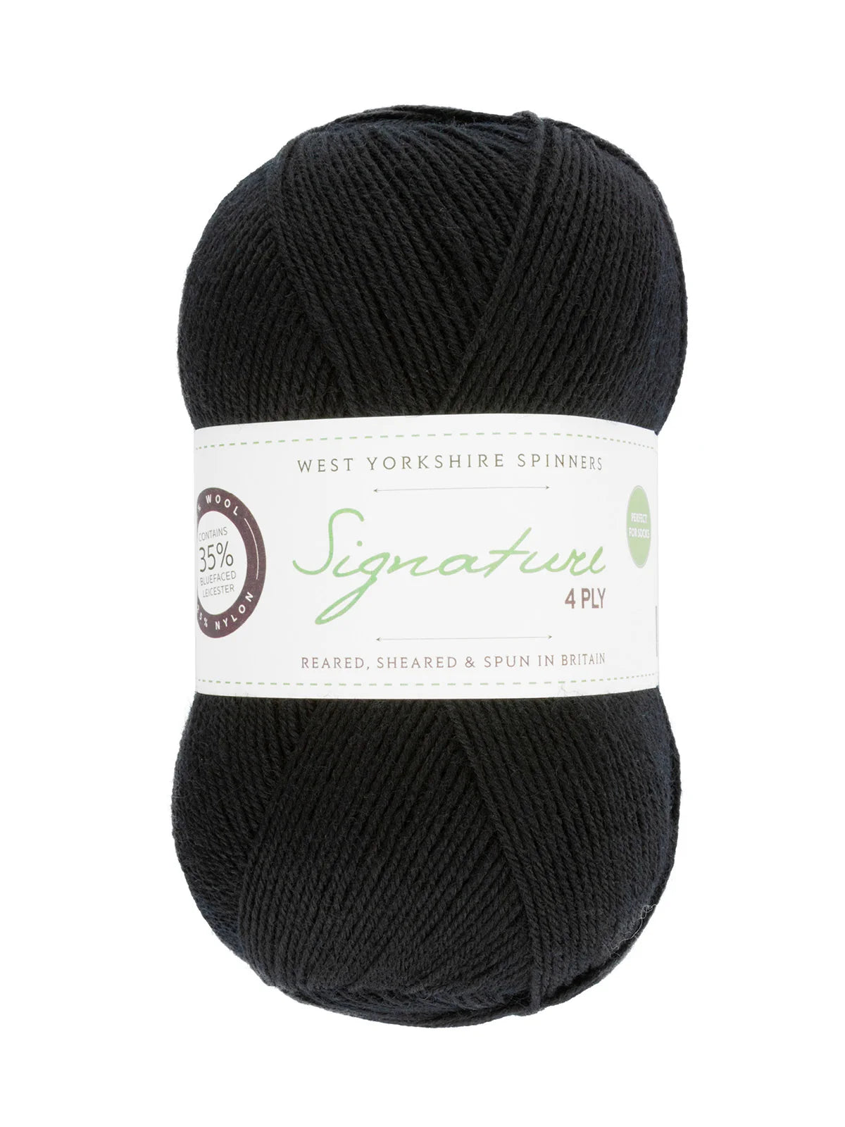 West Yorkshire Spinners Sock Yarn Signature 4ply, Liquorice