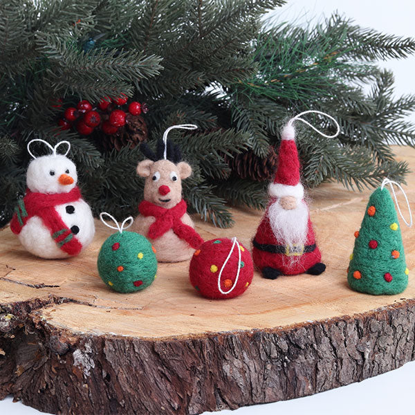 Ashford Needle Felting Kit Christmas Ornaments by Ashford