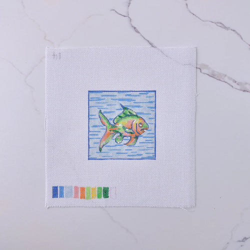 "Ocean Fish" - Hand Painted Needlepoint Canvas by HM Nabavian