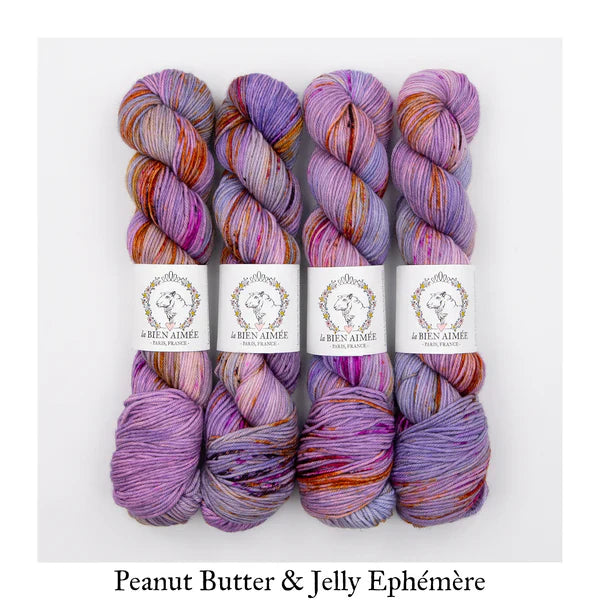 La Bien Aimee - Merino Super Sock, Peanut Butter & Jelly