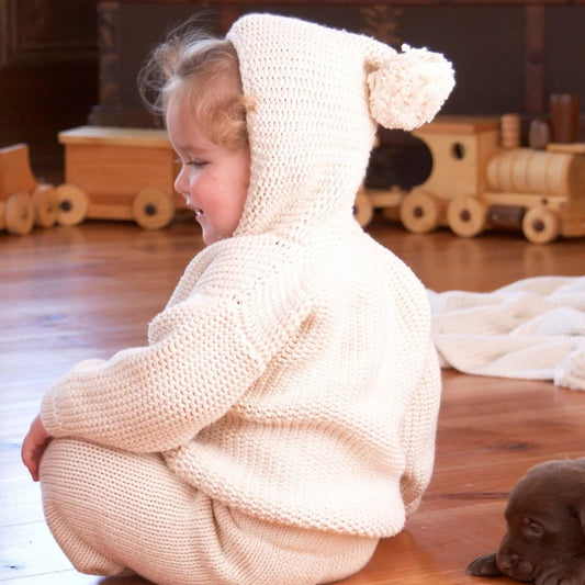 Pom pom Organic Cardigan