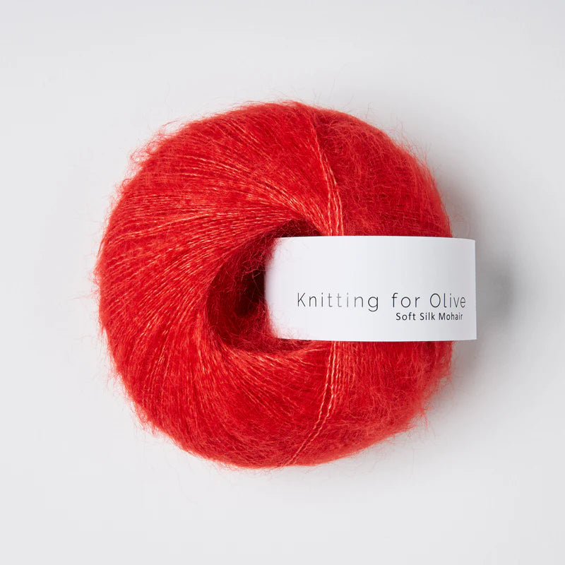Knitting for Olive - Soft Silk Mohair - Lace Weight, Red Currant