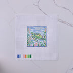 "Sea Turtle" - Hand Painted Needlepoint Canvas by HM Nabavian