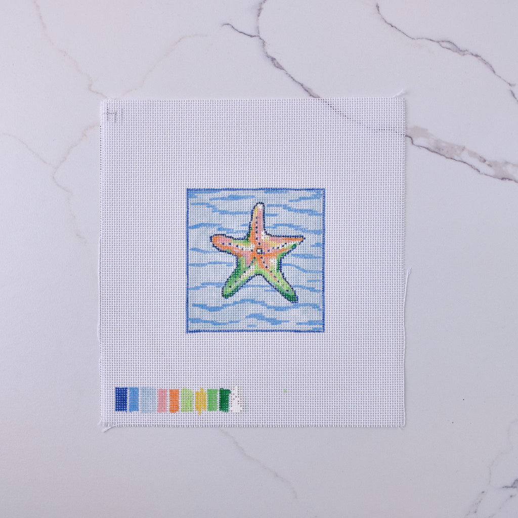 "Star Fish" - Hand Painted Needlepoint Canvas by HM Nabavian