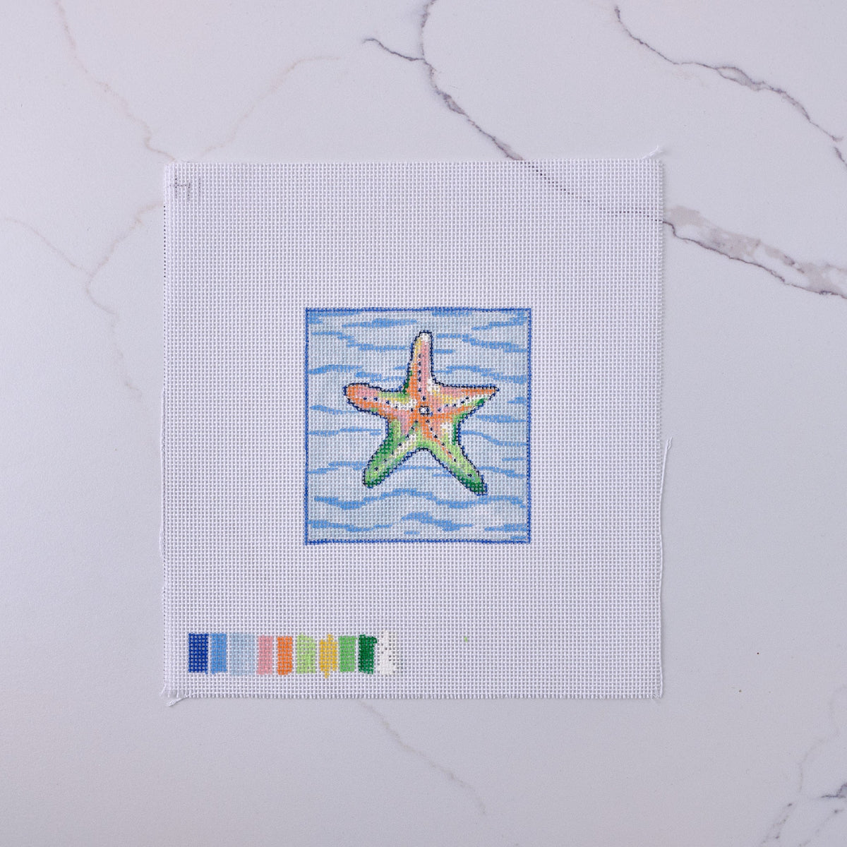 "Star Fish" - Hand Painted Needlepoint Canvas by HM Nabavian